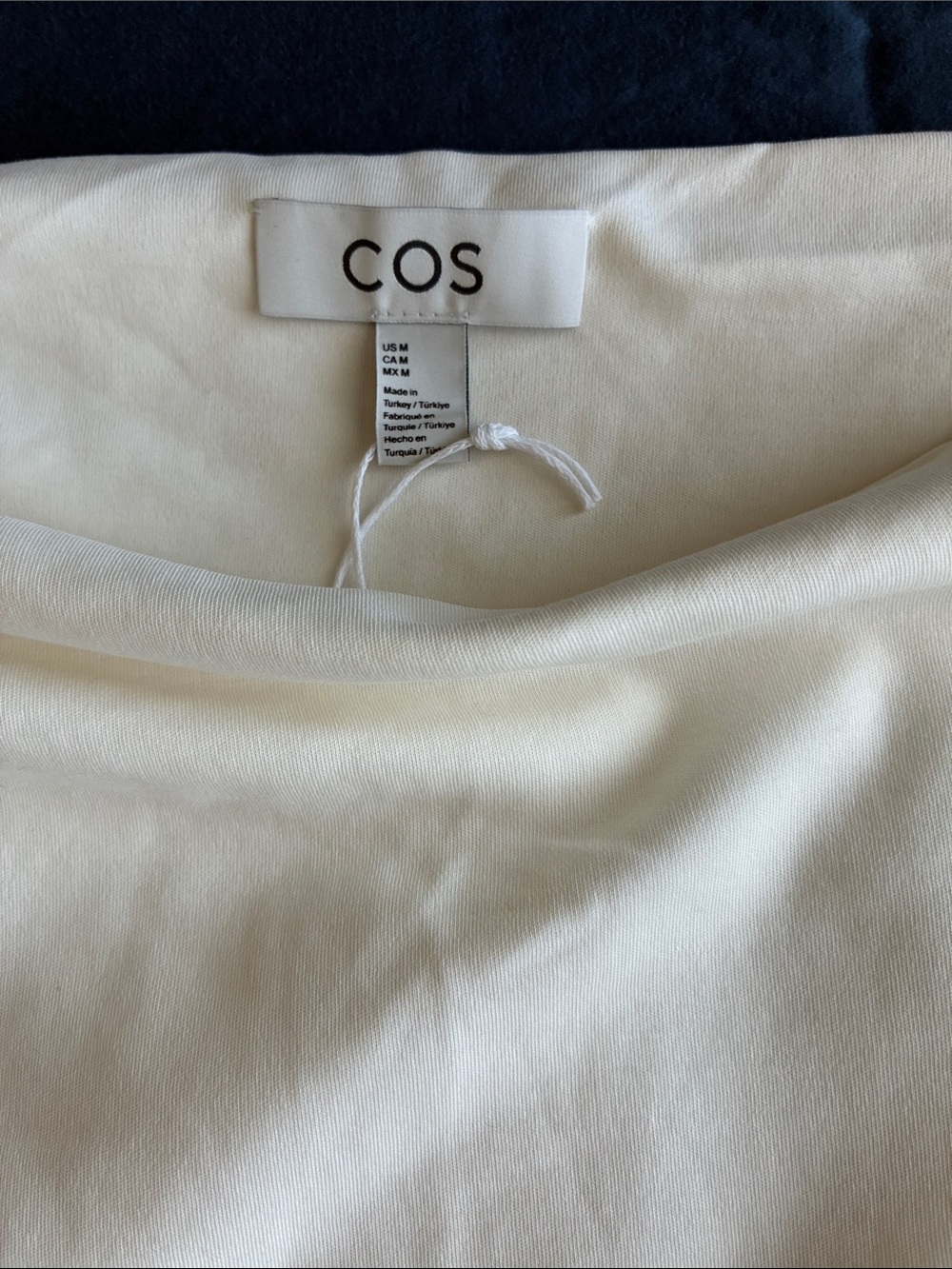 NWT COS Twist Detail Cotton Sleeveless Top in White, Size Medium